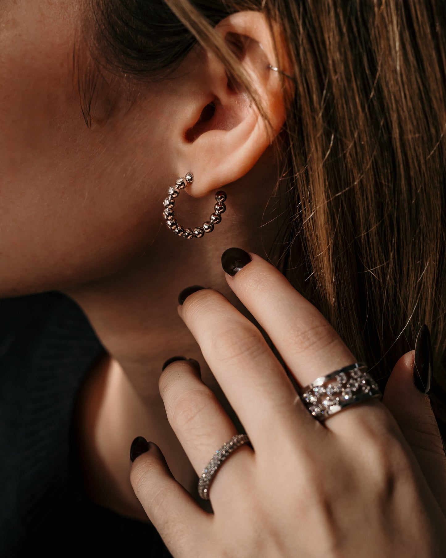 diamond hoops for women