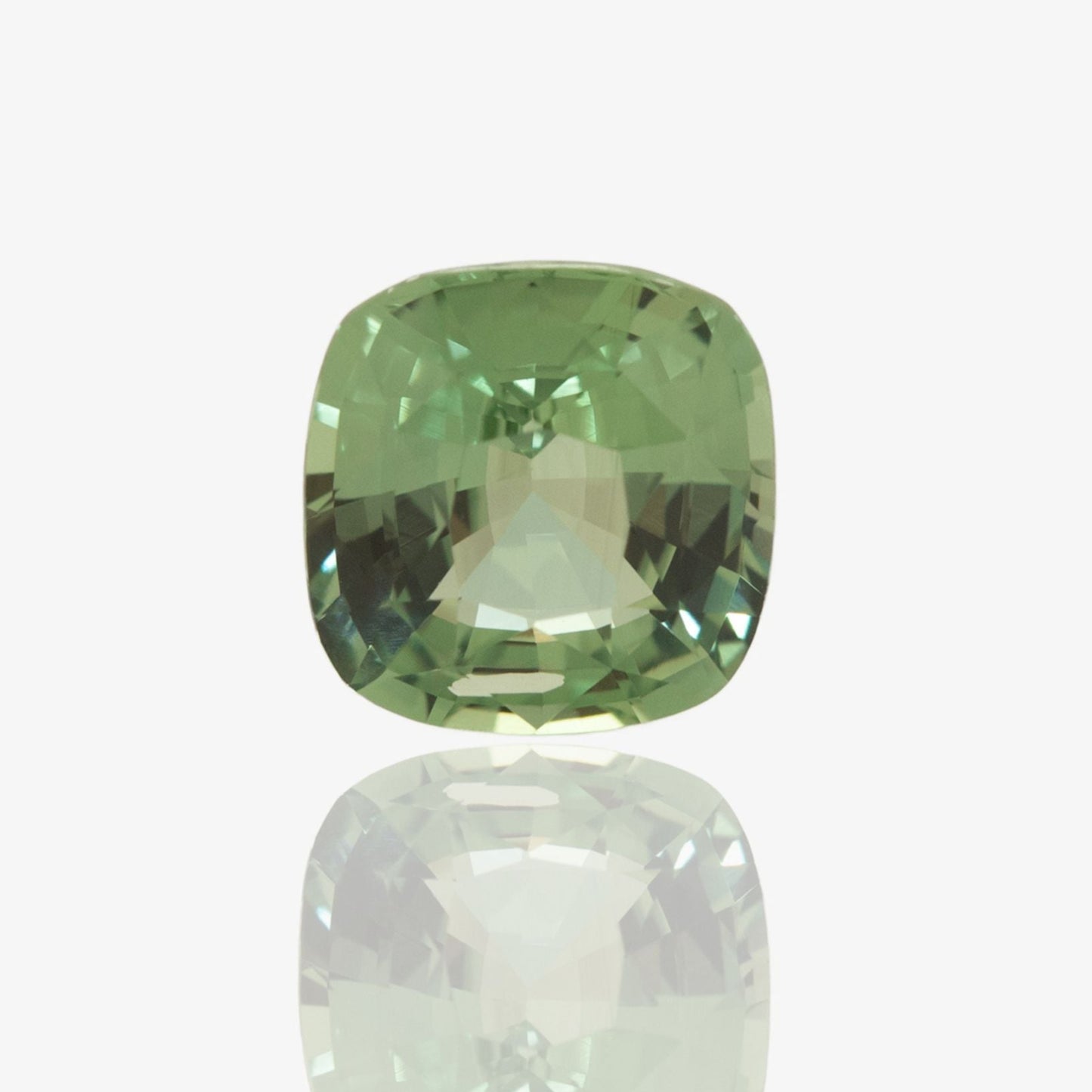 cushion cut green sapphire natural