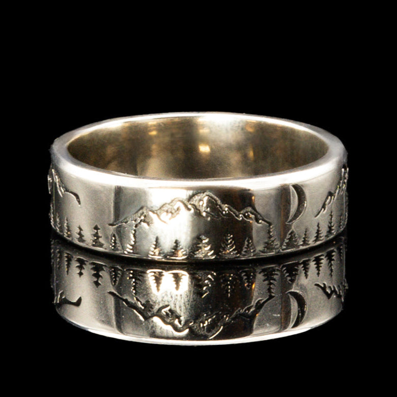 mens custom engraved wedding band