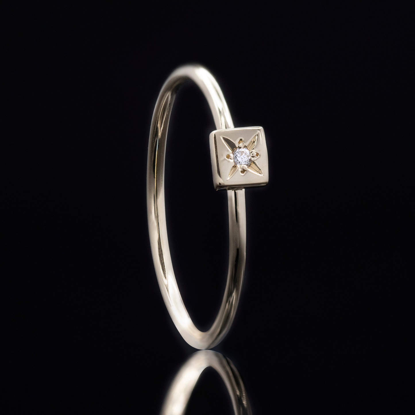 diamond stackable ring
