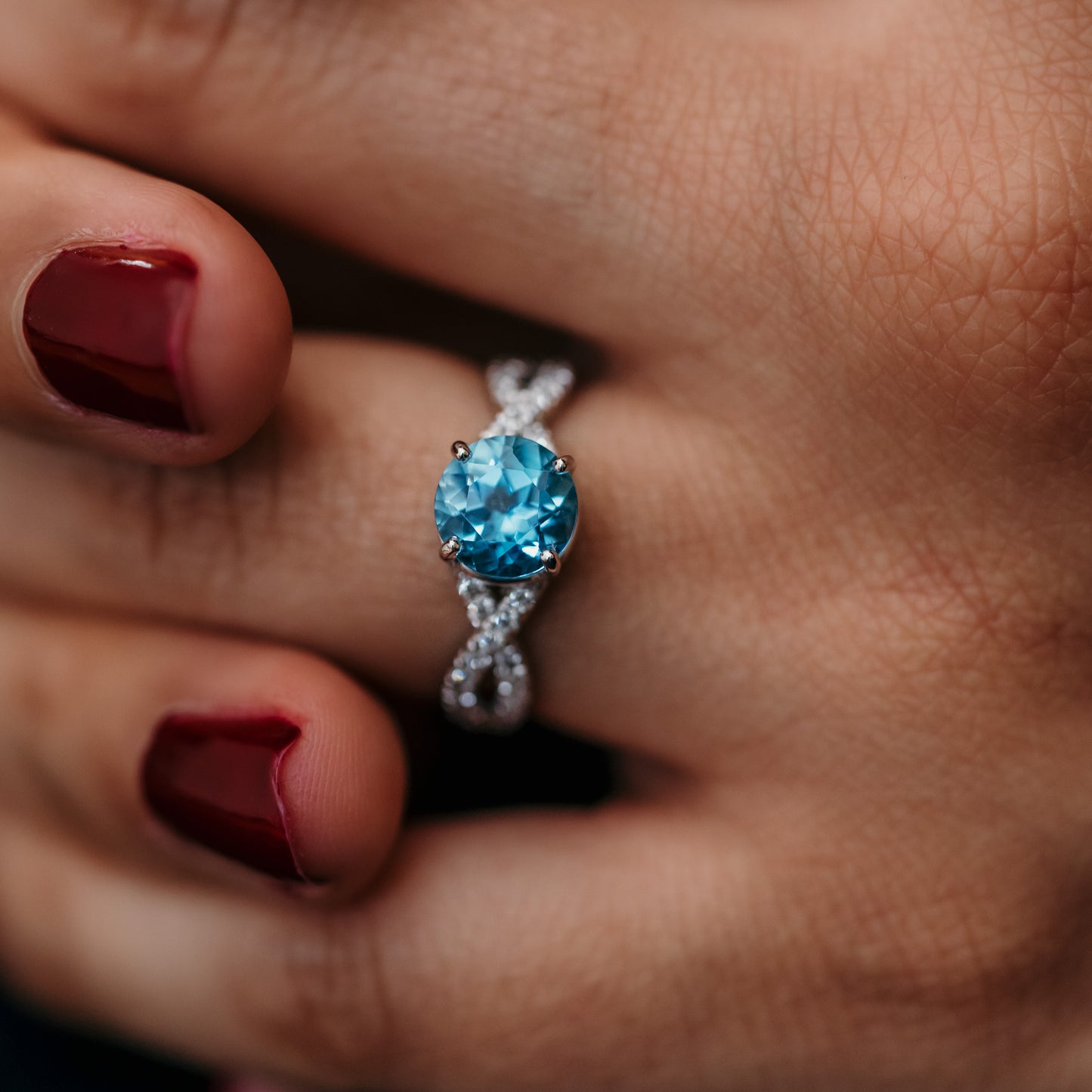 Topaz and Diamond Ring