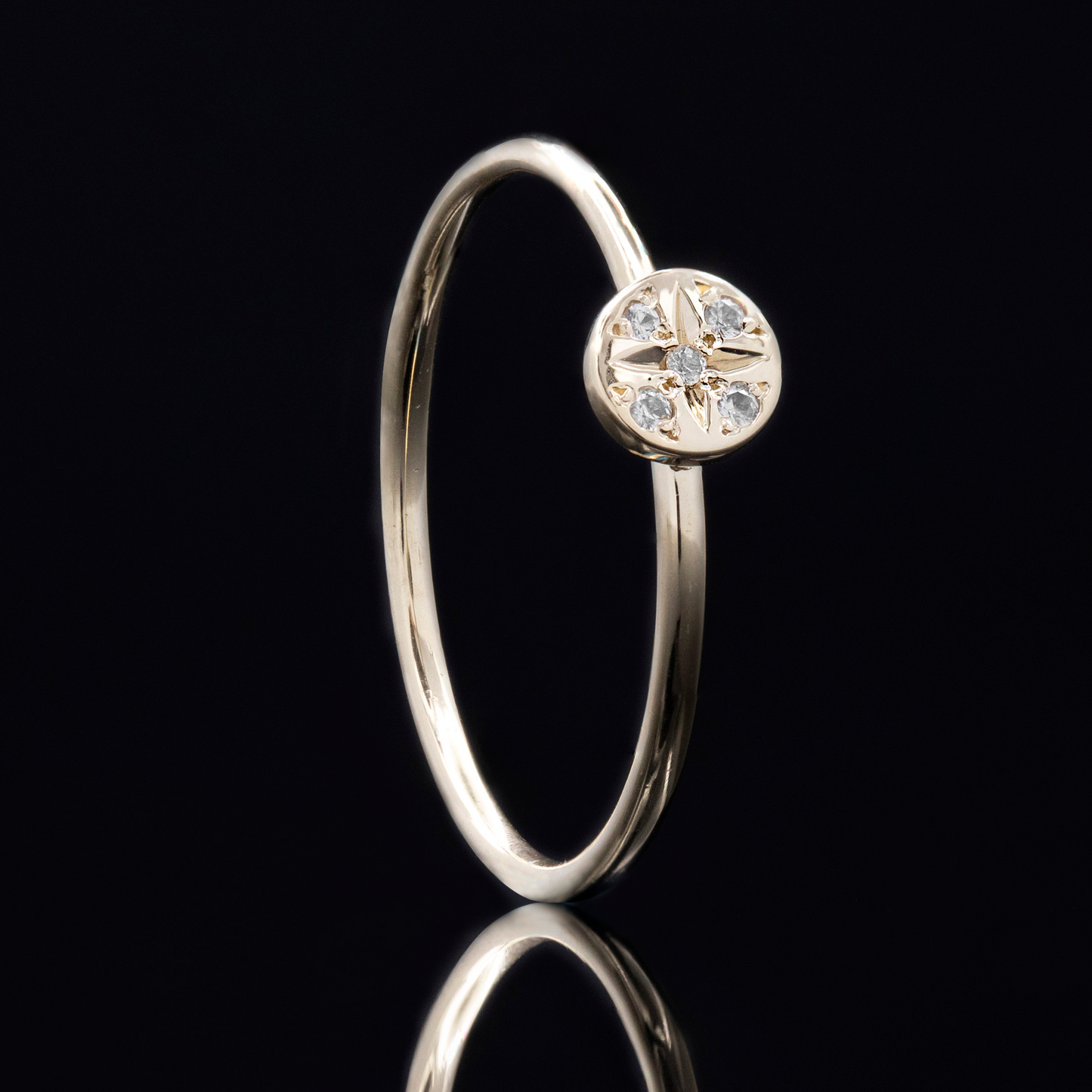 circle stackable ring in gold