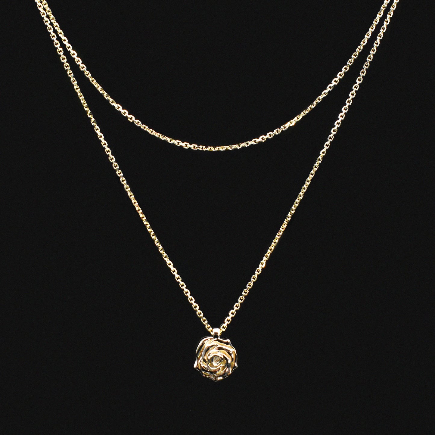 rose cremation necklace with ashes inside