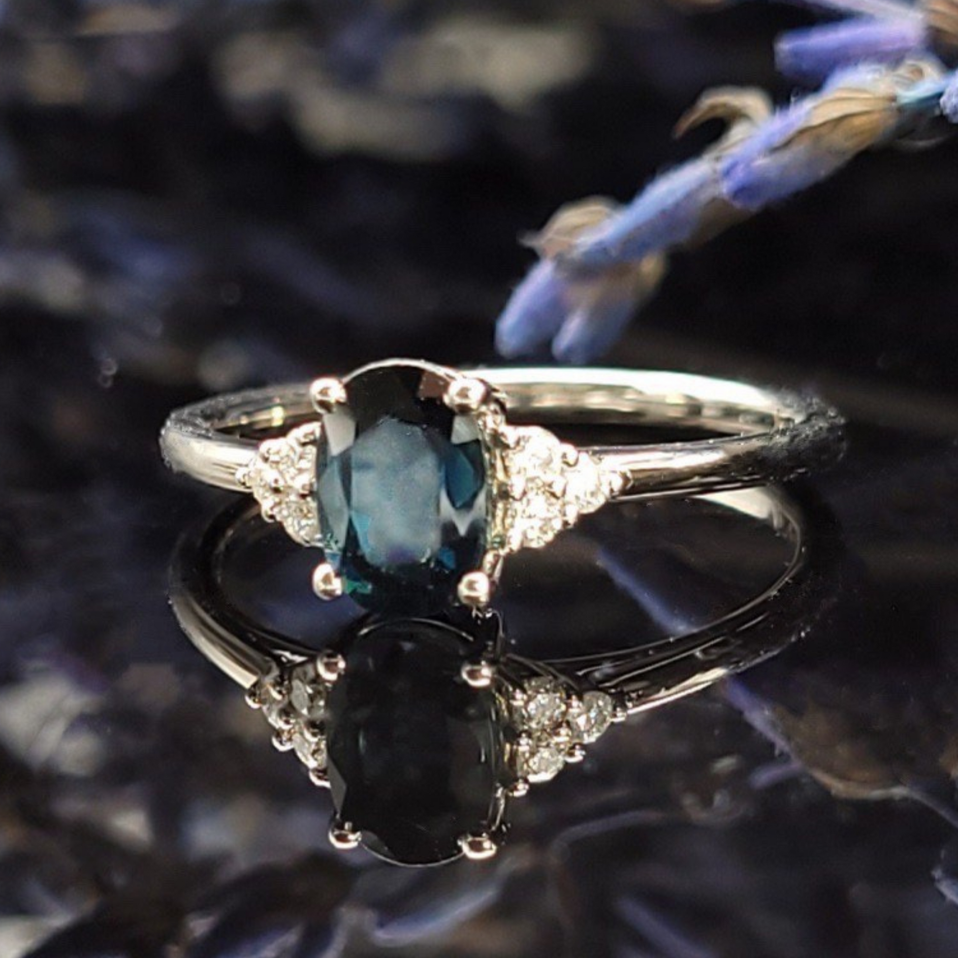 1ct sapphire engagement ring