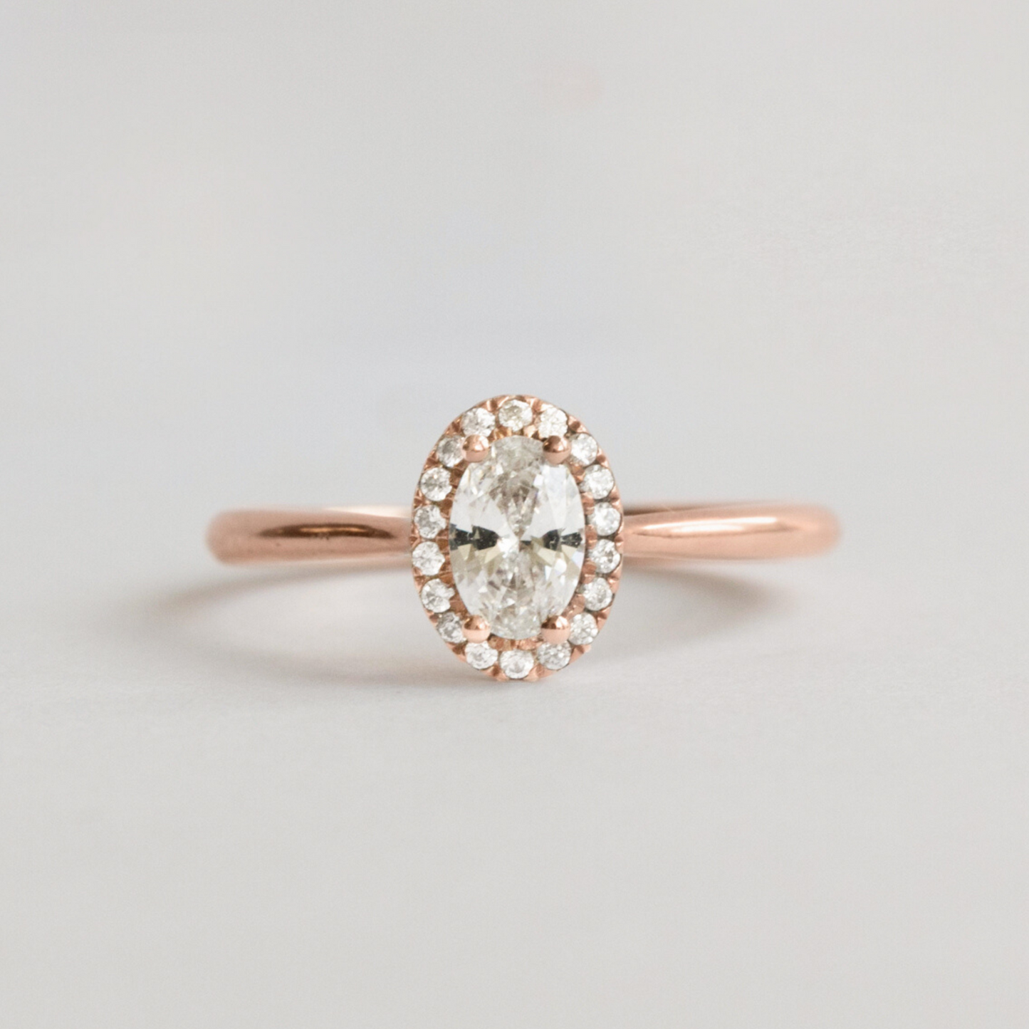 rose gold halo ashes ring for memorial jewelry