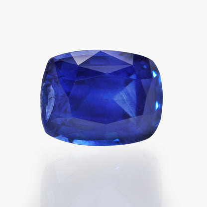 1.6ct royal blue sapphire, cushion cut loose gemstone for engagement ring
