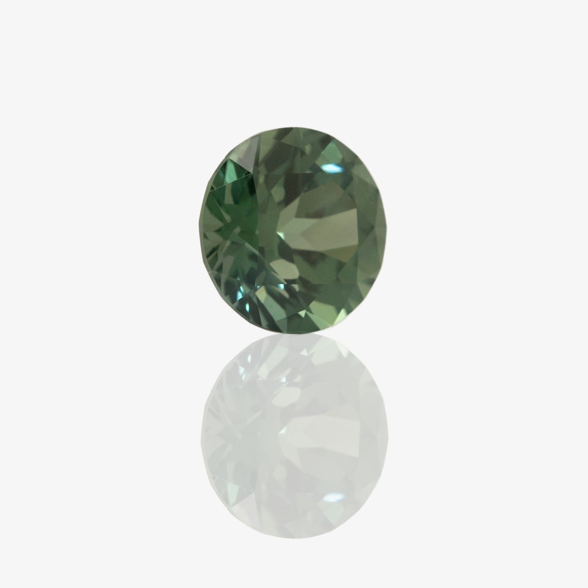 sapphire natural green round cut