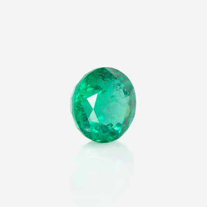 zambian emerald round cut gemstone