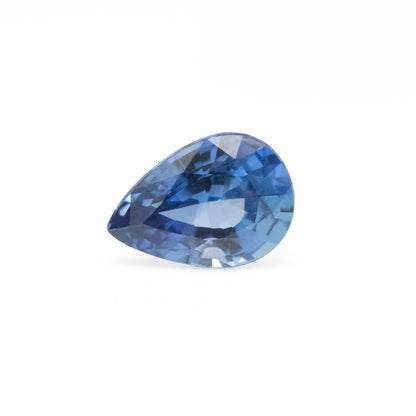 natural blue sapphire pear cut sideways 3 carat
