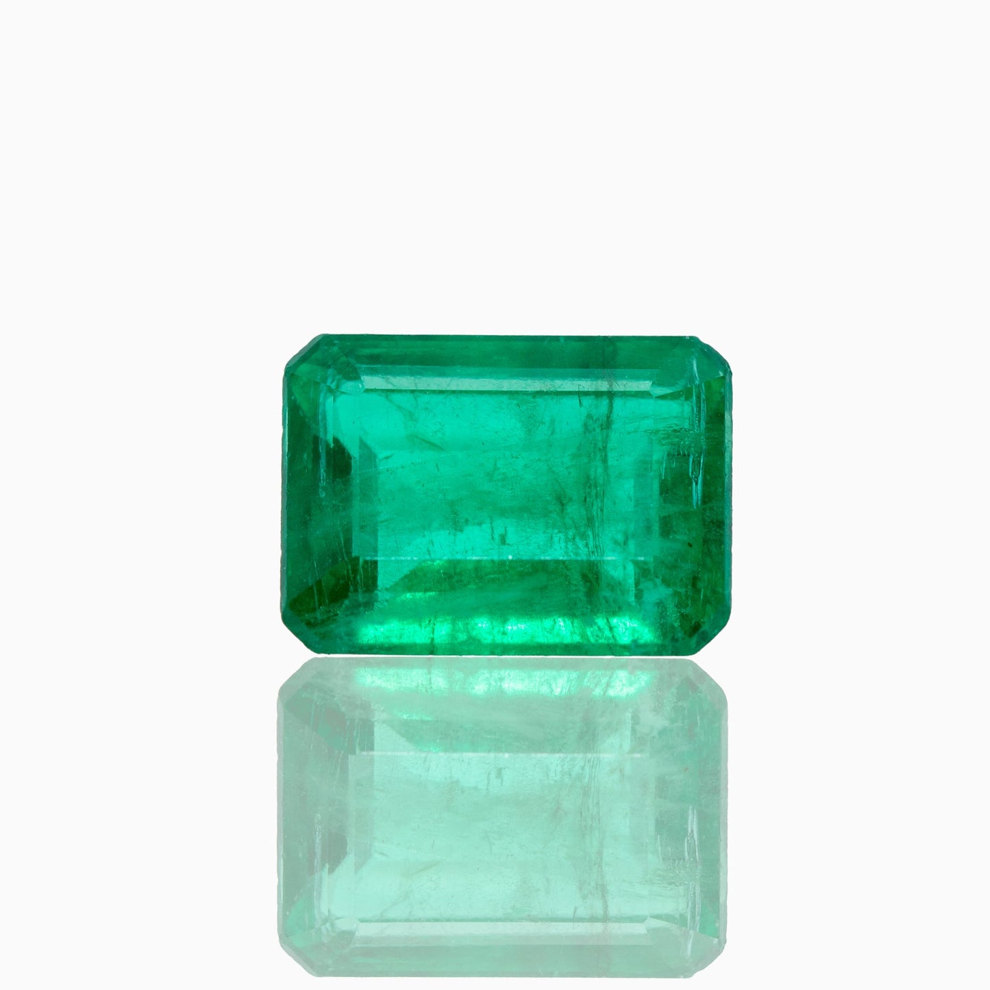 emerald cut 2.21ct emerald zambia for engagement ring 