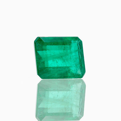 zambia 2.21ct emerald with emerald cut loose gemstone