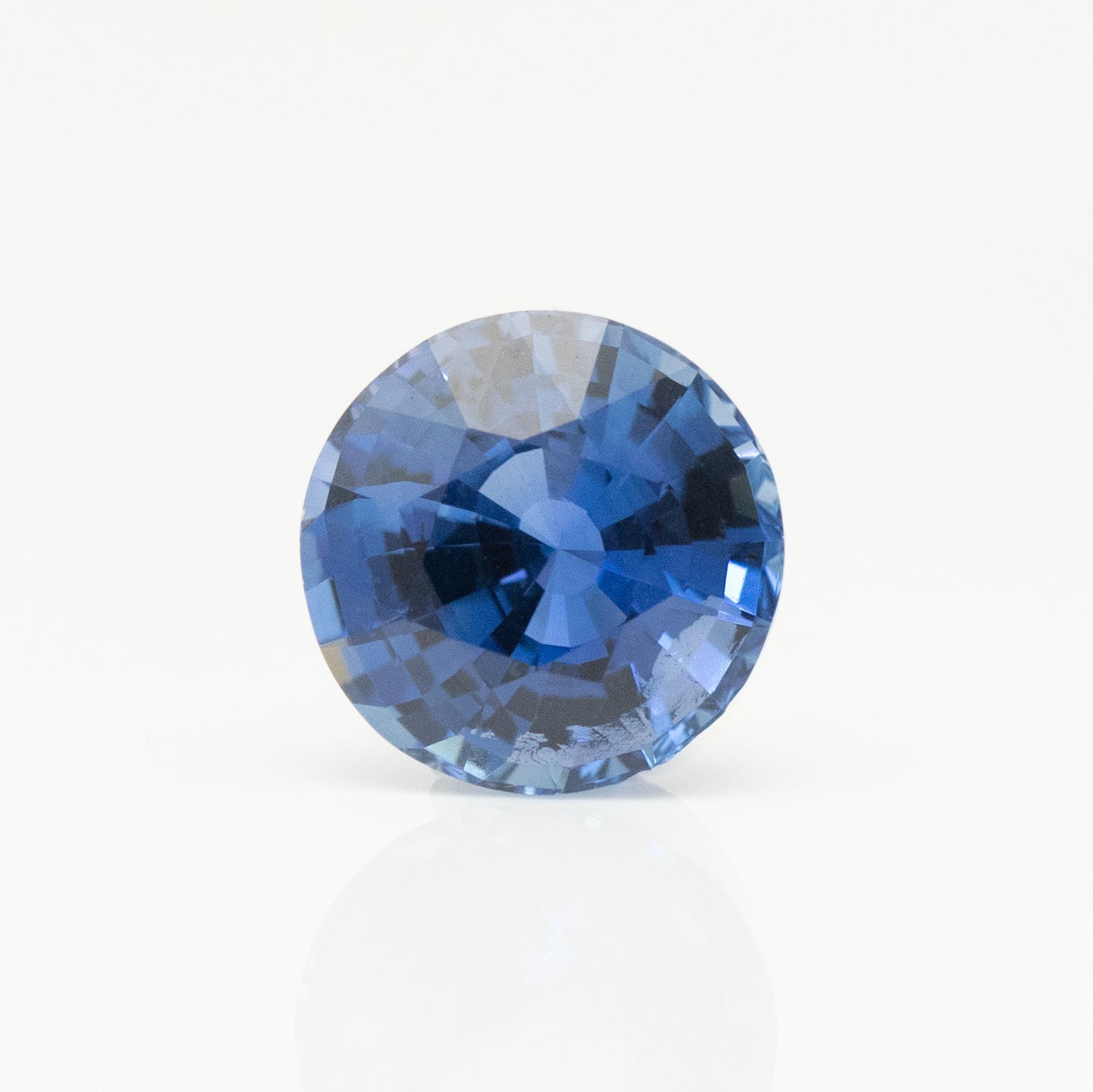 2 carat round natural blue sapphire