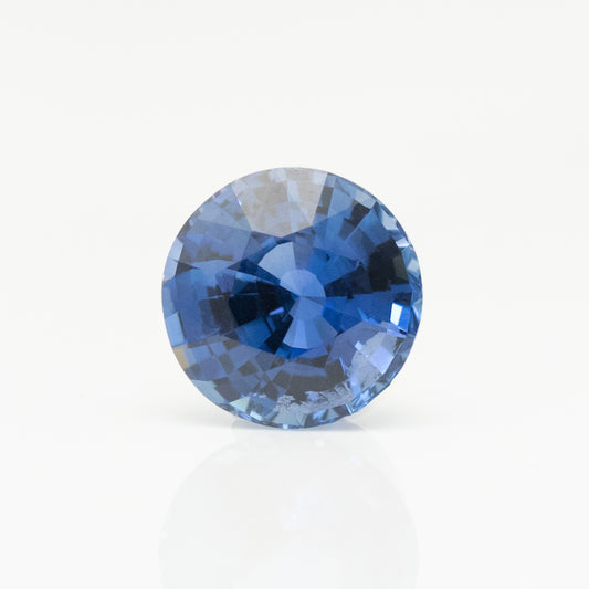 2 carat round natural blue sapphire