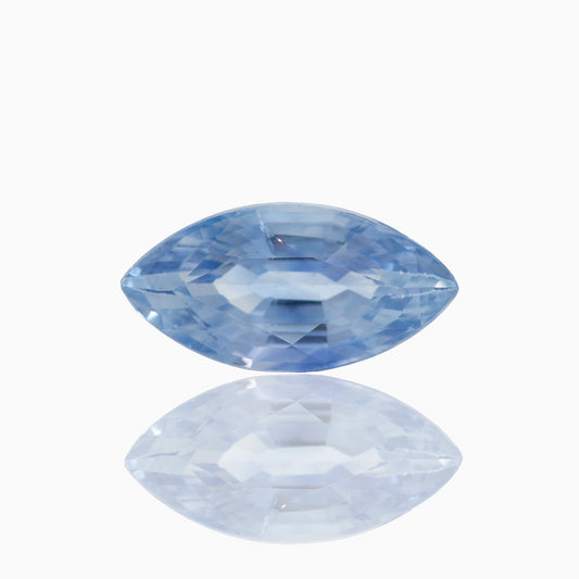 Marquise cut light blue sapphire loose gemstone
