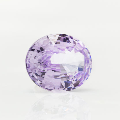 light pastel purple sapphire, oval cut gemstone, 2.1ct