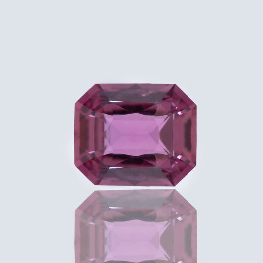 2.47ct rasberry pink sapphire emerald cut gemstone