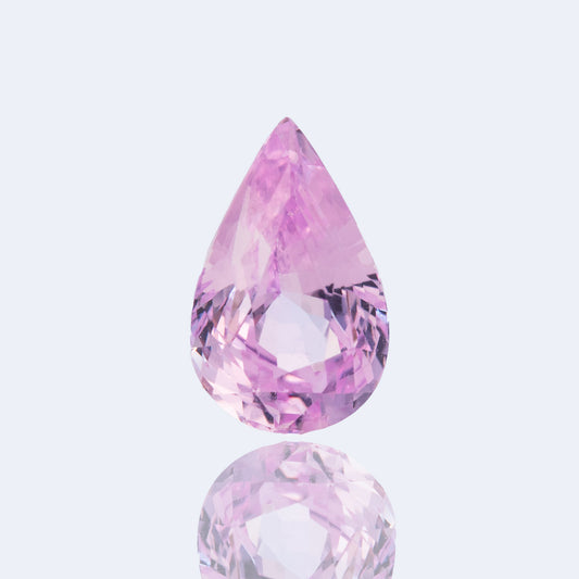 2.52ct light pink sapphire pear cut gemstone
