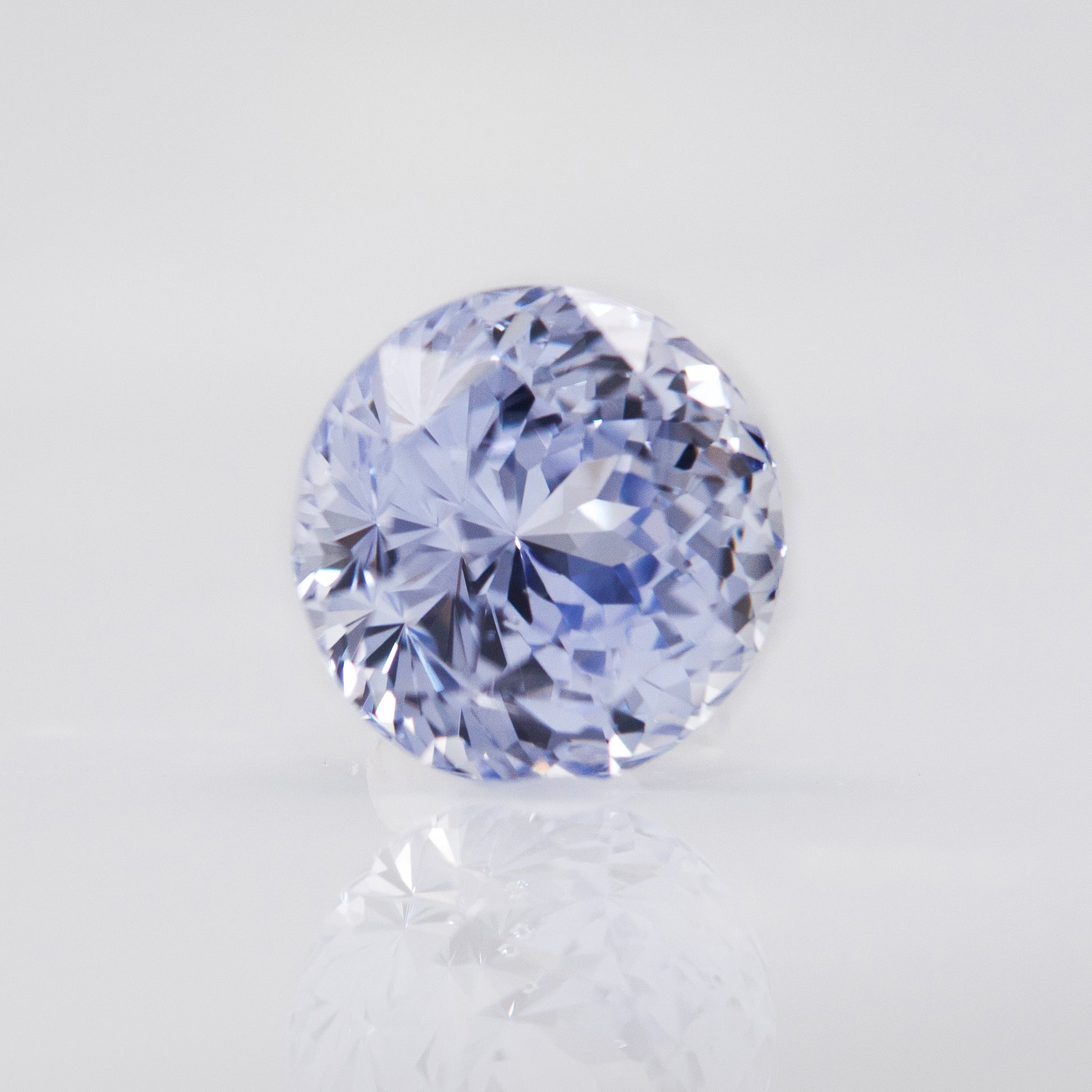 2.84ct round lavender purple sapphire, hibrid cut