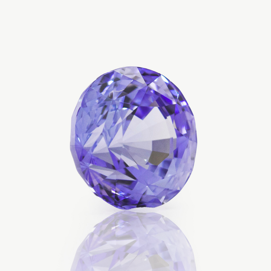 3.03ct Round purple sapphire, no heat loose gemstone
