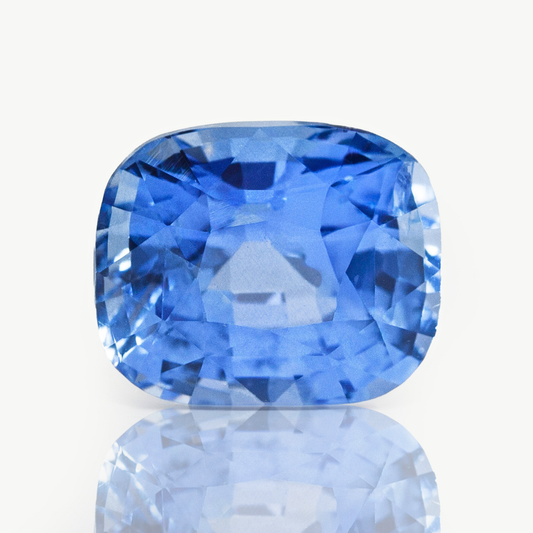 3.04ct medium blue sapphire, elongated cushion cut loose gemstone for sale
