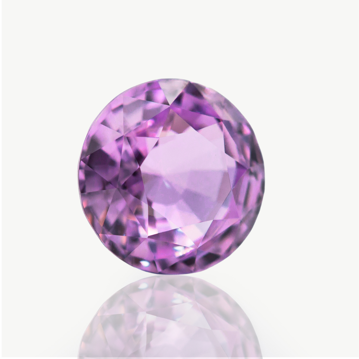 light purple sapphire, round gemstone, 3.6ct large