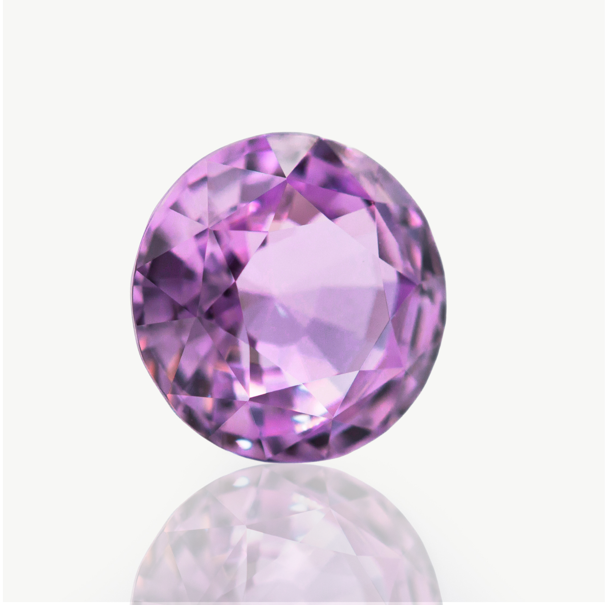 light purple sapphire, round gemstone, 3.6ct large