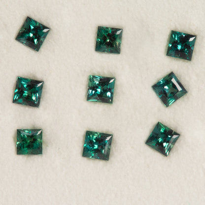 square princess cut mini alexandrite teal