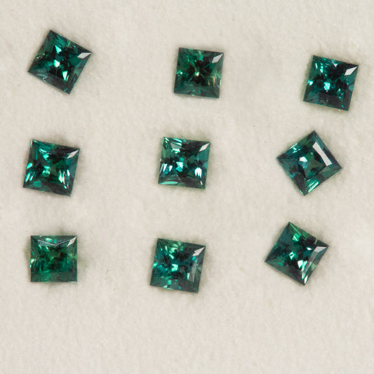 square princess cut mini alexandrite teal