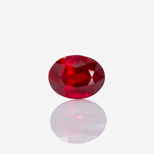 oval cut red ruby gemstones