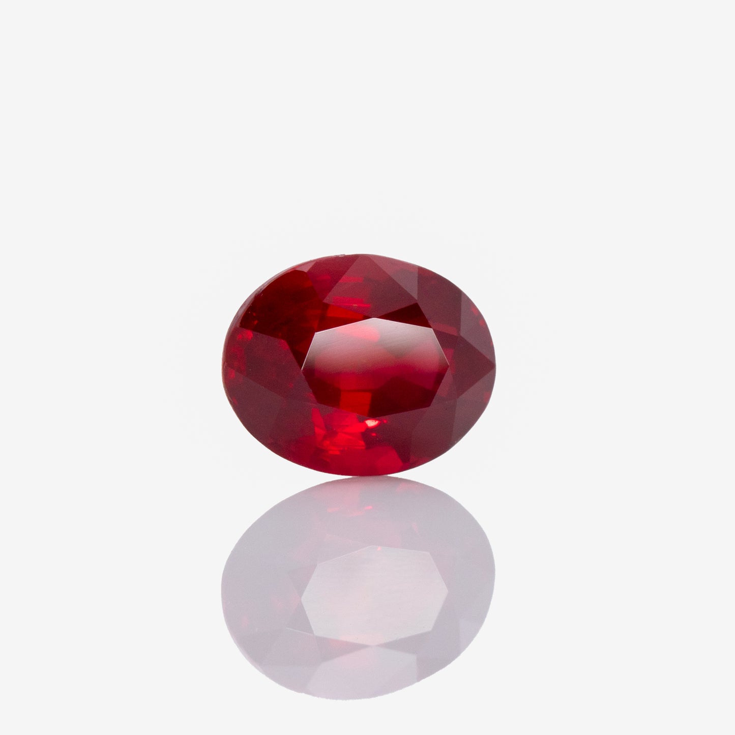 red ruby oval cut gemstone