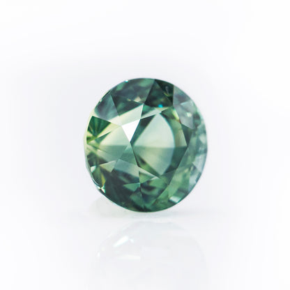 2.1ct round green sapphire, no heat for engagement ring