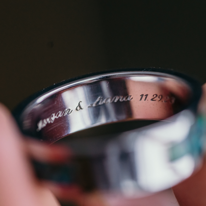 cremation ring with engravings