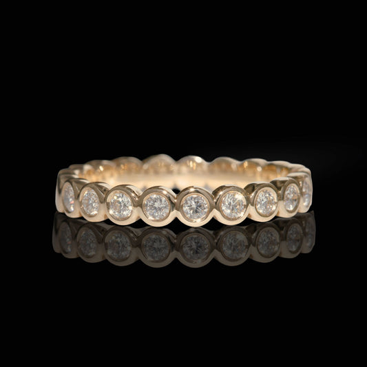 diamond semi bezel eternity ring