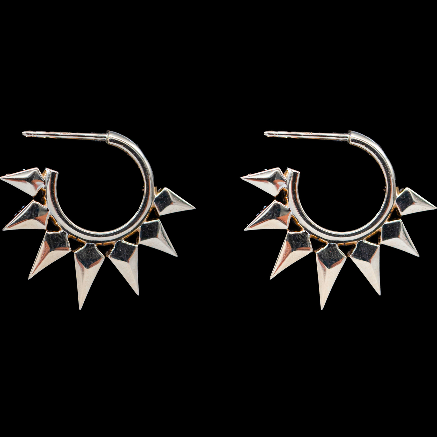 rock and roll diamond spike earrings