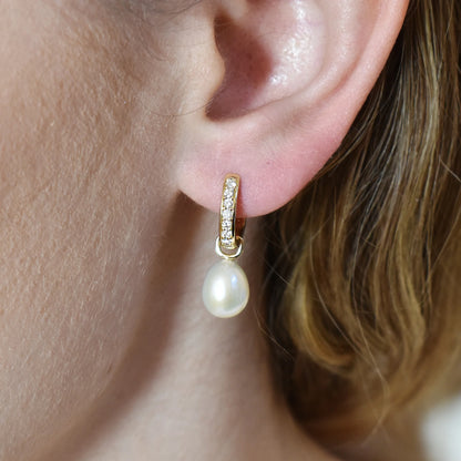 Removable Pearls for Diamond Huggies