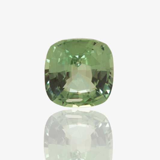 cushion cut green sapphire natural