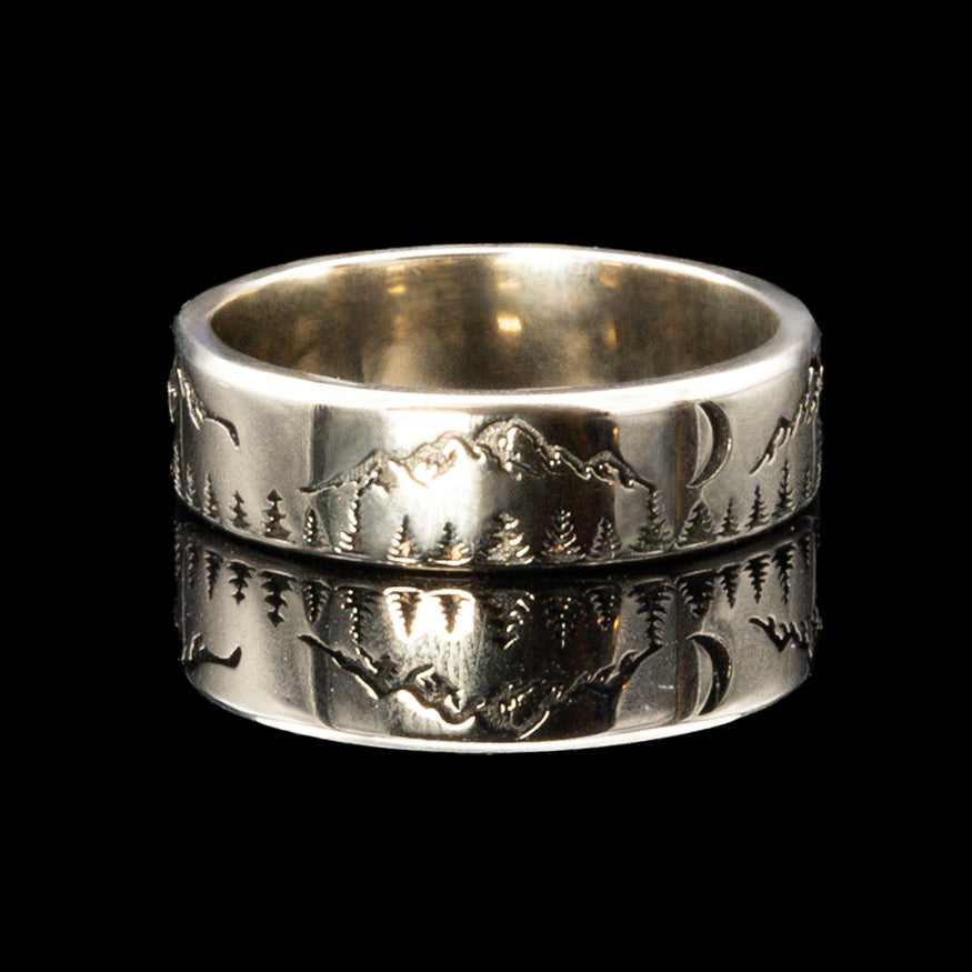 mens custom engraved wedding band