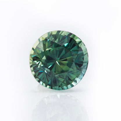 Natural no heat sapphire, green round 2ct gemstone for sale

