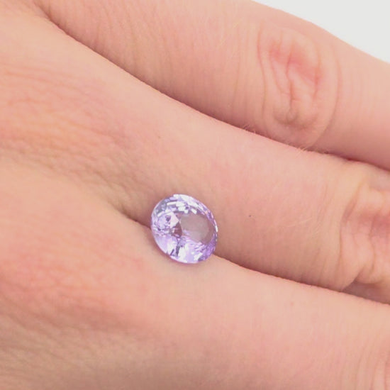 2.1ct lavender sapphire, oval shaped loose gemstone
