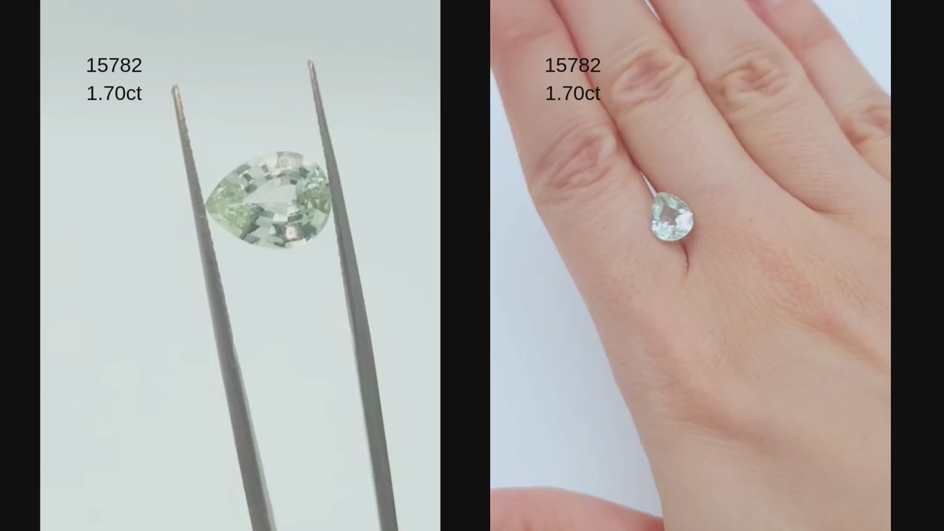 Pear cut mint green sapphire loose gemstone or sale