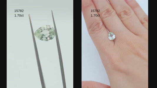Pear cut mint green sapphire loose gemstone or sale