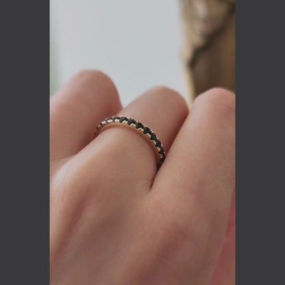 34 Black Sapphire Eternity Band