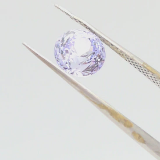 Round lavender sapphire, 3cts gemstone
