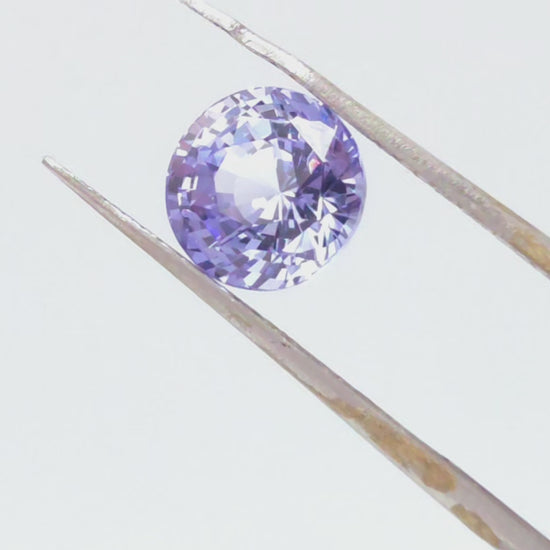 light purple sapphire, no heat natural gemstone