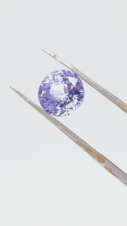 light purple sapphire, no heat natural gemstone