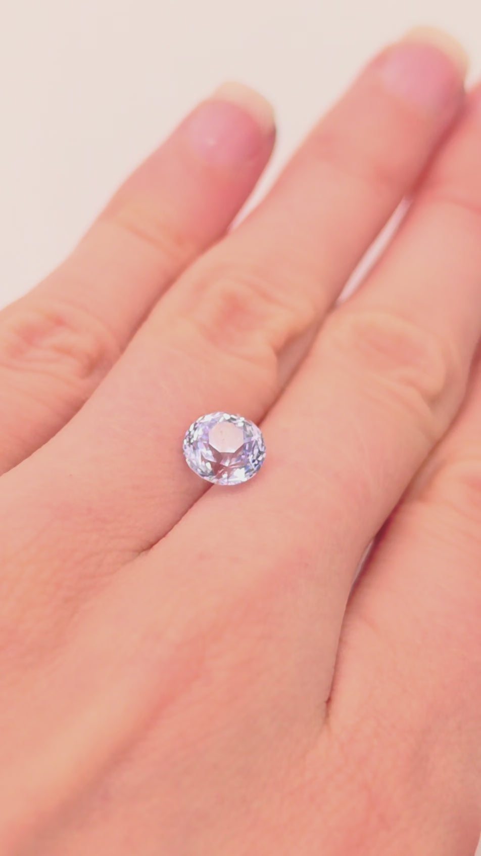 purple sapphire stone for engagement ring, lavender color, round