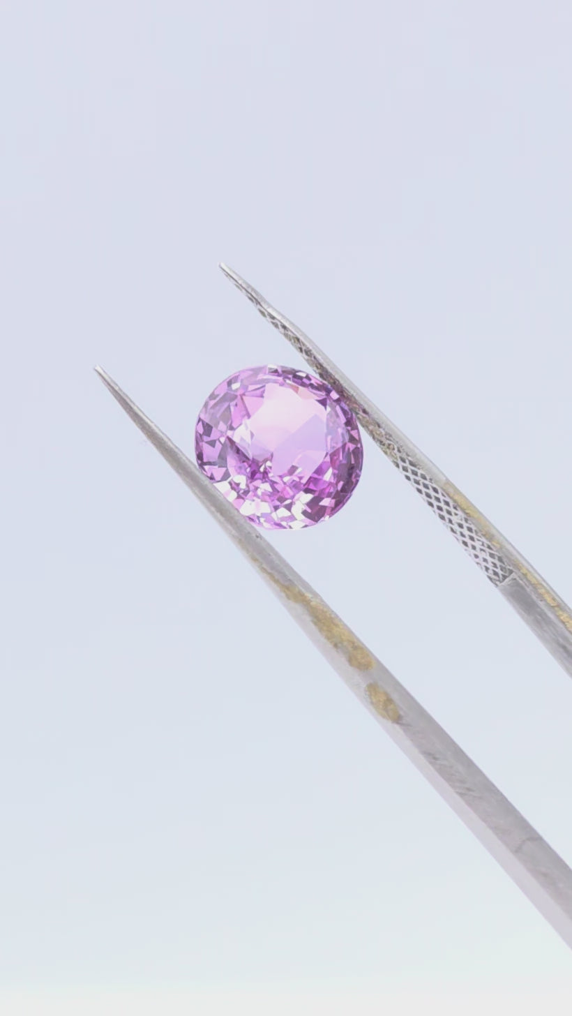 light purple sapphire for engagement ring, 3.6ct sapphire