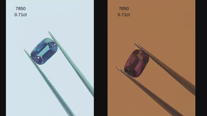 color change garnet gemstone for sale elongated cushion cut