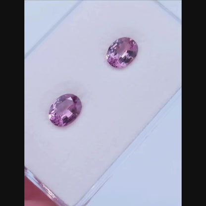 Malaysia garnet color shift gemstones oval pair for sale