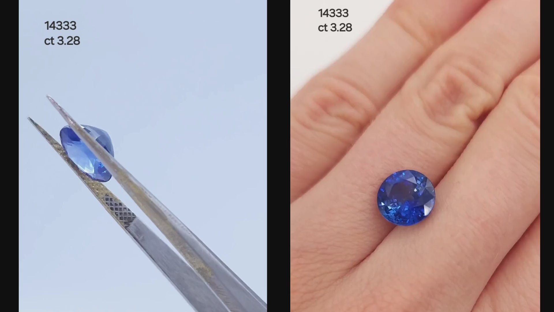 natural gemstones medium blue sapphire 3 carat round cut 